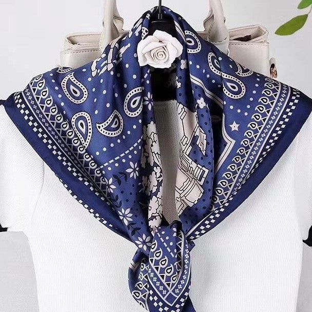 Soft satin shawl kerchief scarf neck headscarf