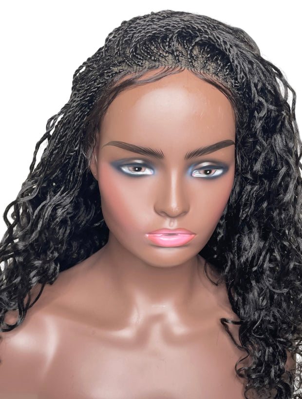 Cleo - Micro Senegalese Twists Wig with Curled Ends