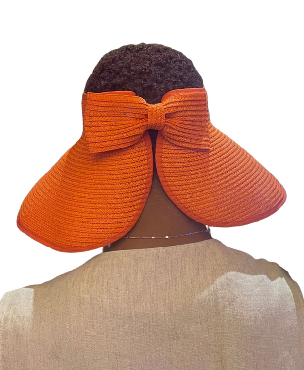 Women Foldable Fashion Straw Visor Hat