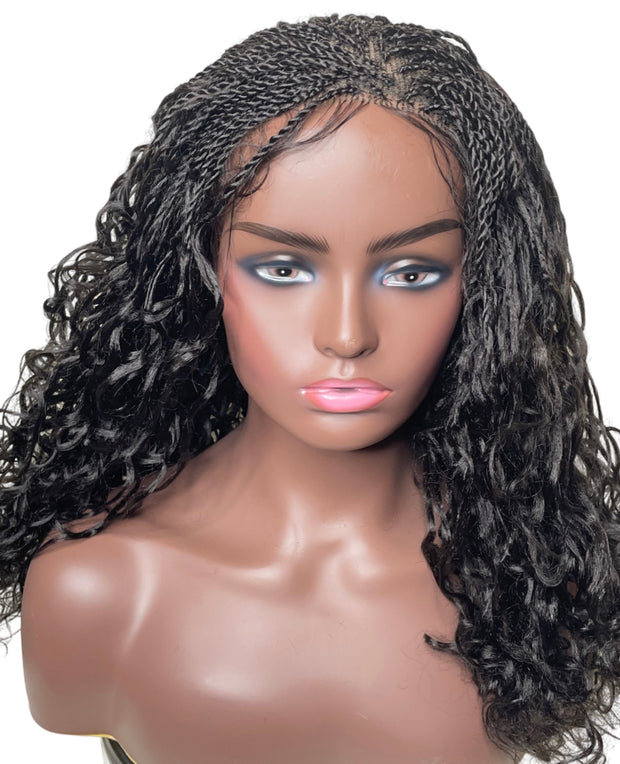 Cleo - Micro Senegalese Twists Wig with Curled Ends