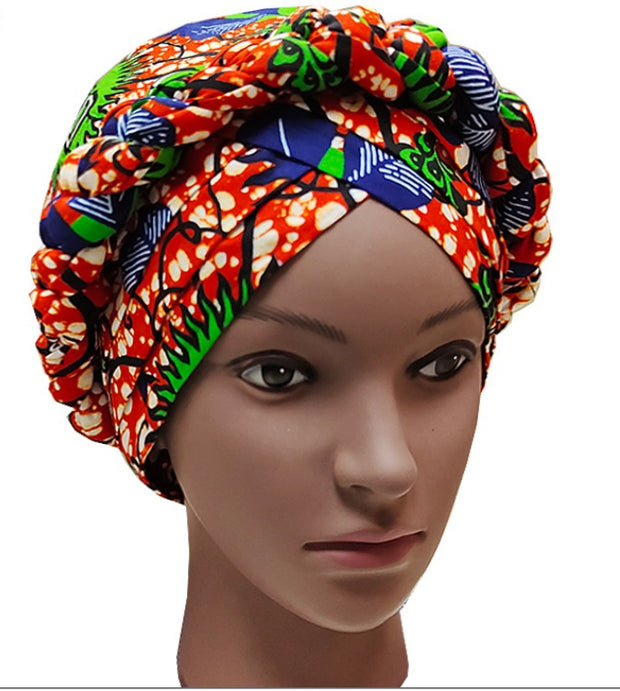 Ankara Print 100% Cotton Cross Braid Headwear