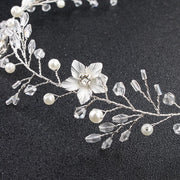 Luxury Wedding Hair Bands For Brides Pearls Crystal Flower Bridal Hair Accessories
