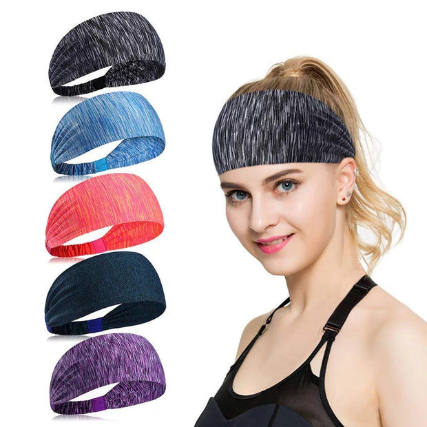 Wide Stretchy Headbands For Women Multiple Colors-Pack Of 5